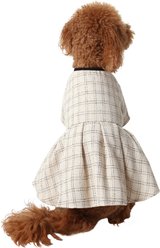 Frisco Tweed Weave Ruffle Skirt Dog & Cat Dress, Medium