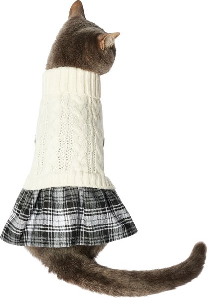 Frisco Plaid Dog & Cat Sweater Dress, X-Small slide 1 of 8