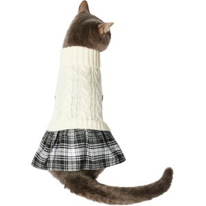 Frisco Plaid Dog & Cat Sweater Dress, X-Small