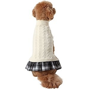 Frisco Plaid Dog & Cat Sweater Dress, Large