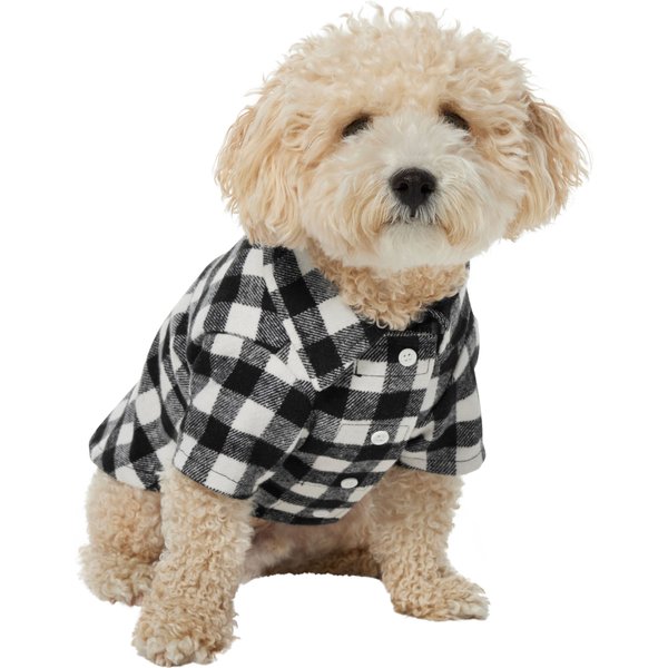 FRISCO Orange & Olive Plaid Dog & Cat Flannel Shirt, XXLarge