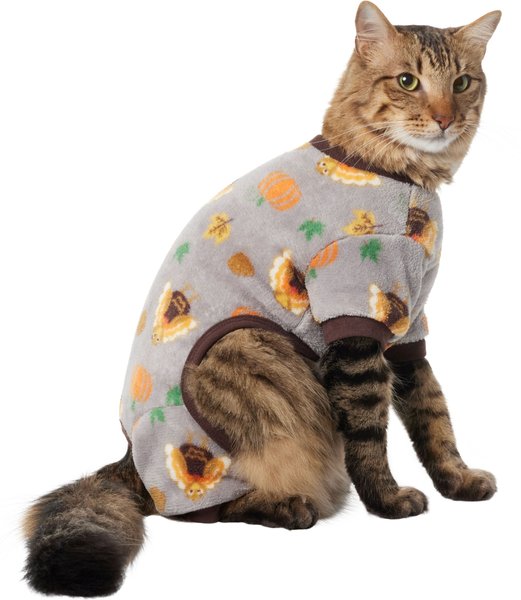 Frisco Lil Turkey Dog & Cat Fleece Pajamas, X-Small slide 1 of 8