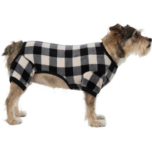 Frisco Plaid Dog & Cat Pajamas, Black, X-Large