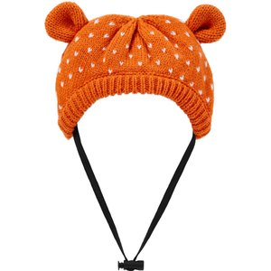 Frisco Heart Ears Dog & Cat Knitted Hat, Medium/Large