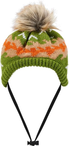 Frisco Striped Poof Dog & Cat Knitted Hat, X-Small/Small slide 1 of 7