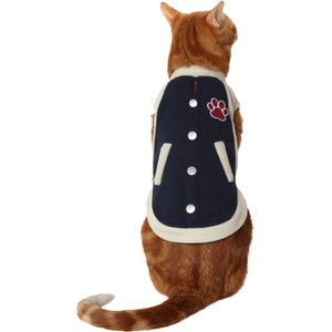 Frisco Lightweight Varsity Dog & Cat Jacket, Navy, Small