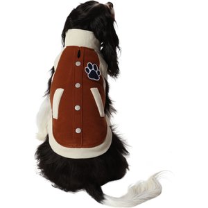 Frisco Lightweight Varsity Dog & Cat Jacket, Tan, Medium