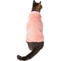 Frisco Lightweight Faux Fur Pink Puffer Dog & Cat Coat, Small