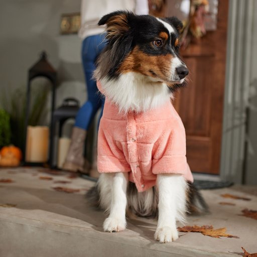 Frisco Lightweight Faux Fur Pink Puffer Dog & Cat Coat, Small
