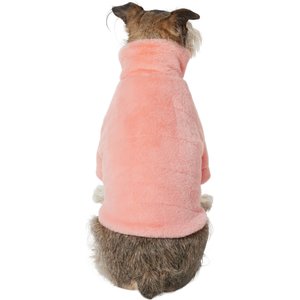 Frisco Faux Fur Pink Puffer Dog & Cat Coat, Medium