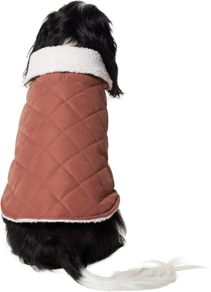 Frisco Mid-Heavyweight Fleece Lined Quilted Dog & Cat Coat, Medium slide 1 of 8