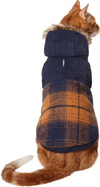 Frisco Mid-Heavyweight Plaid Fleece Lined Dog & Cat Coat, X-Small slide 1 of 8