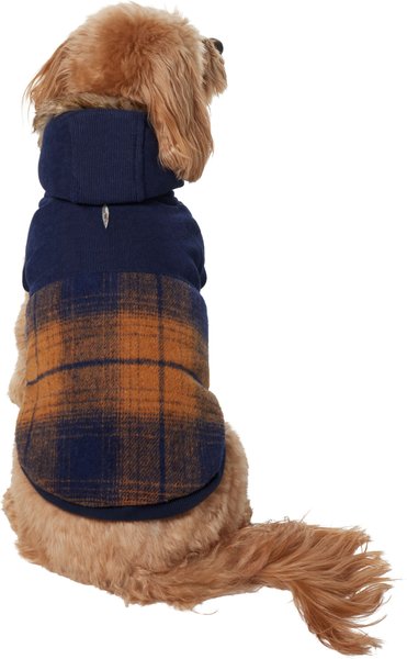 Frisco Plaid Fleece Lined Dog & Cat Coat, Large slide 1 of 8