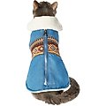 Frisco Mid-Heavyweight Western Fleece Lined Faux Zipper Dog & Cat Coat, Small