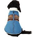 Frisco Mid-Heavyweight Western Fleece Lined Faux Zipper Dog & Cat Coat, Medium