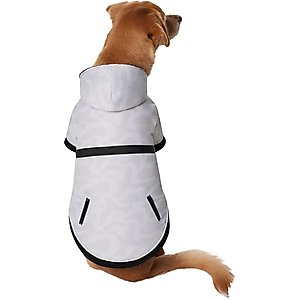 Frisco Mid-Heavyweight White Camouflage Dog & Cat Parka, Large