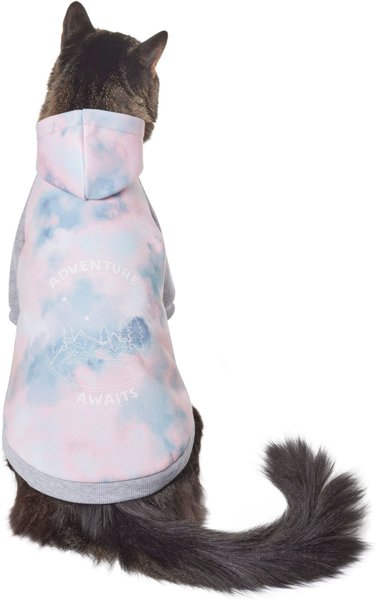Frisco Pink Tie Dye Dog & Cat Hoodie, Small slide 1 of 9
