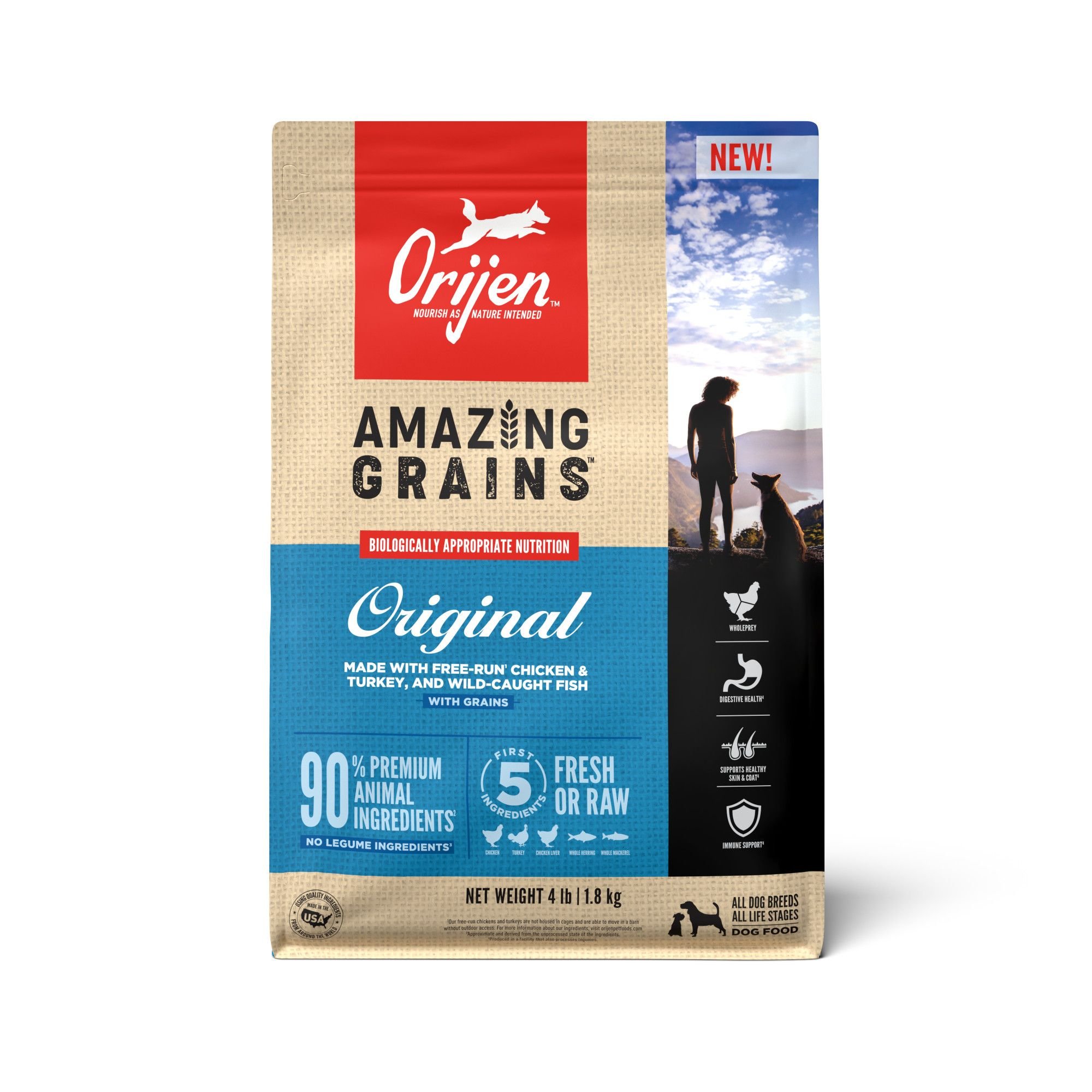 ORIJEN Amazing Grains Original Dry Dog Food reviews Chewy