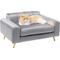 Show in main carousel: Frisco Elevated Art Deco Dog & Cat Sofa Bed with Removable Cover, Grey, Medium slide 3 of 6