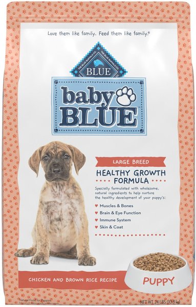 Blue Buffalo Baby Blue Large Breed Healthy Growth Formula Natural Chicken & Brown Rice Recipe Puppy Dry Food, 24-lb bag slide 1 of 9