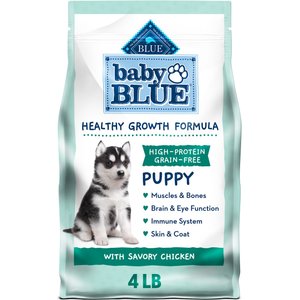 Blue Buffalo Baby BLUE High Protein Natural Chicken Flavored Puppy Dry Dog Food, 4-lb bag