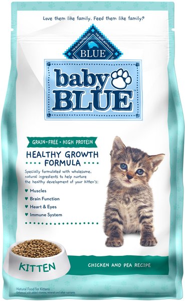 Blue Buffalo Baby Blue Healthy Growth Formula Grain-Free High Protein Chicken & Pea Recipe Kitten Dry Food, 2-lb bag slide 1 of 8
