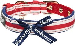 Blueberry Pet Bon Voyage Sea Lover Dog Collar, Horizontal Red Stripes, Small: 9 to 12.5-in neck slide 1 of 6