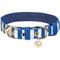 Show in main carousel: Blueberry Pet Bon Voyage Sea Lover Dog Collar, Chunky Nautical Blue Stripes, Small: 9 to 12.5-in neck slide 5 of 6