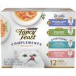 Fancy Feast Broths Seafood Bisque Complement Variety Pack Grain-Free Lickable Wet Cat Food Topper, 1.4-oz pouch, case of 12