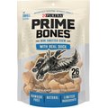 Prime Bones Natural Mini Knotted Dog Chews with Real Duck Dog Treats, 16.5-oz pouch
