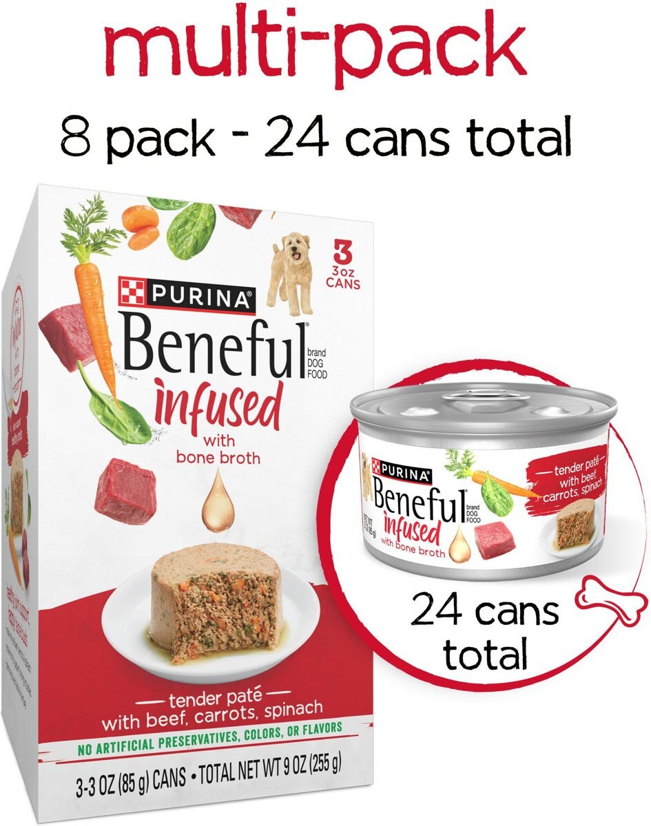 Purina Beneful Infused Pate with Real Beef, Carrots & Spinach Wet Dog Food