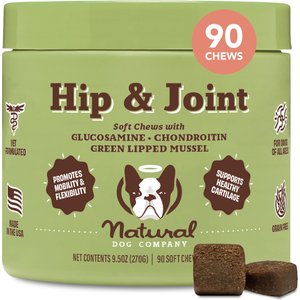 Natural Dog Company Hip & Joint Dog Supplement, 90 Count