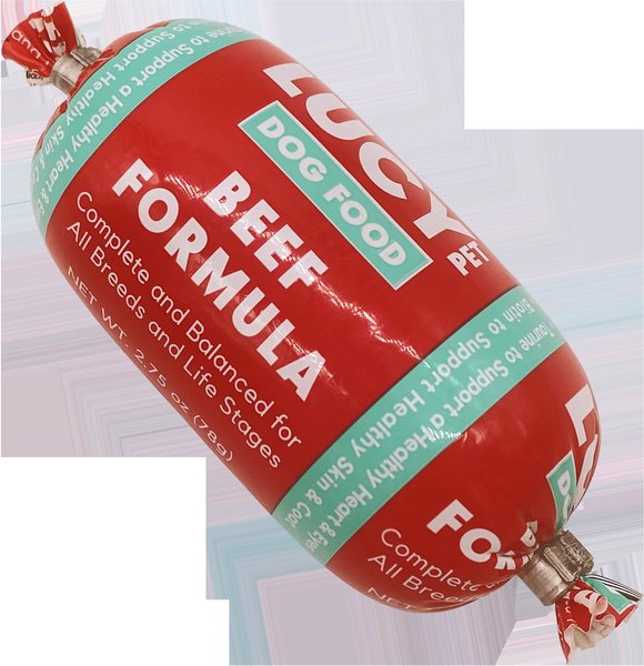 Lucy Pet Products Beef Formula Dog Food Roll, 2.75-oz bag, case of 36 slide 1 of 6
