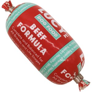 Lucy Pet Products Beef Formula Dog Food Roll, 2.75-oz bag, case of 36