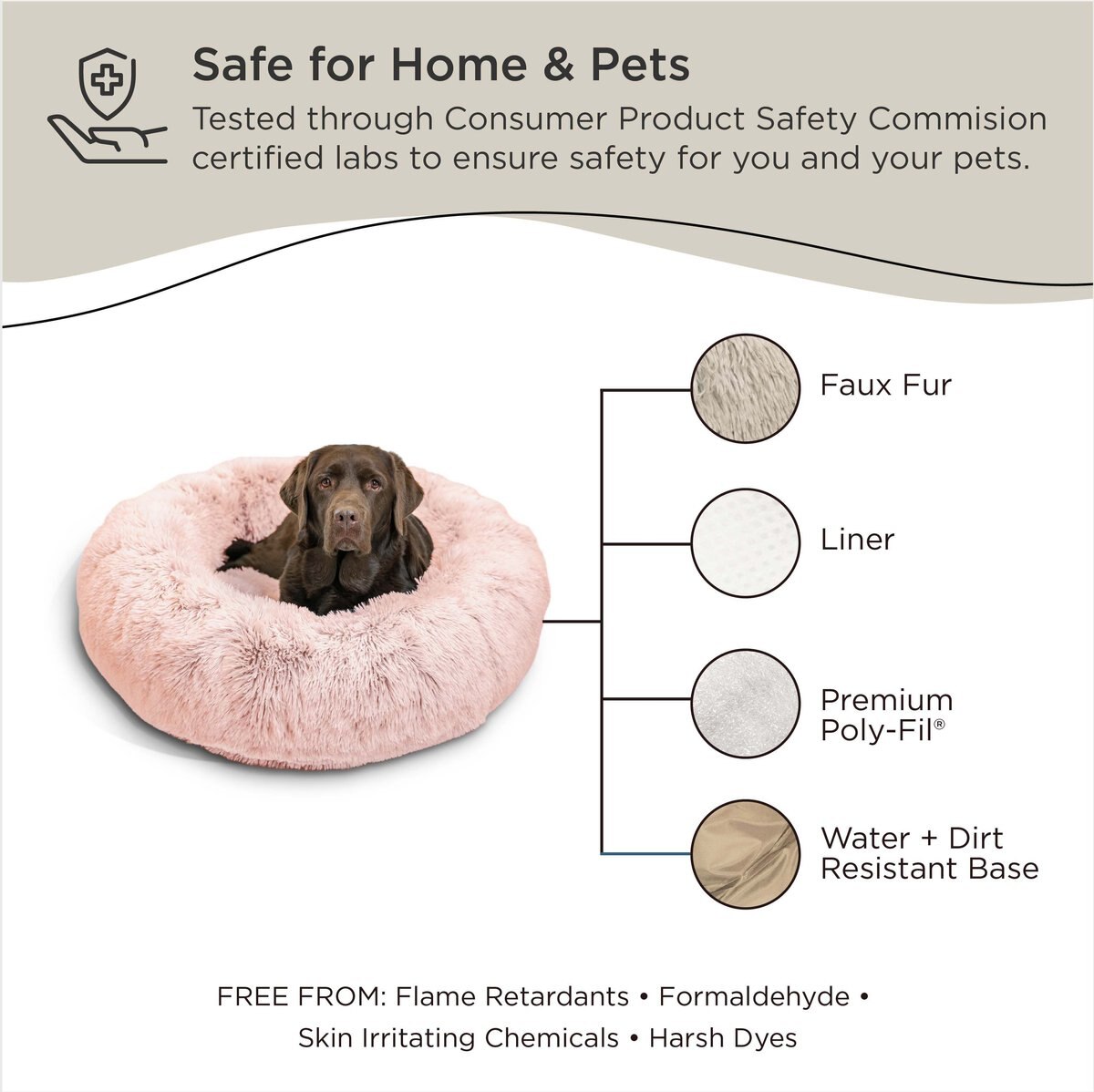 BEST FRIENDS BY SHERI The Original Calming Shag Fur Donut Cuddler Cat