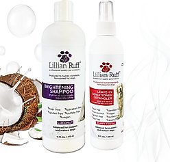 Lillian Ruff Brightening Dog & Cat Shampoo & Leave in Conditioner Set, 16-fl oz & 8-fl oz bottle