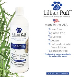 Lillian Ruff Flea & Tick Dog Shampoo, 16-fl oz bottle