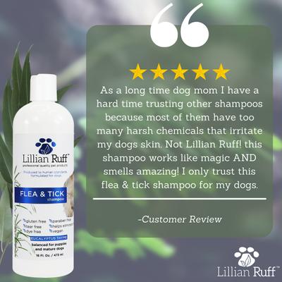 Show full view: Lillian Ruff Flea & Tick Dog Shampoo, 16-fl oz bottle slide 5 of 10