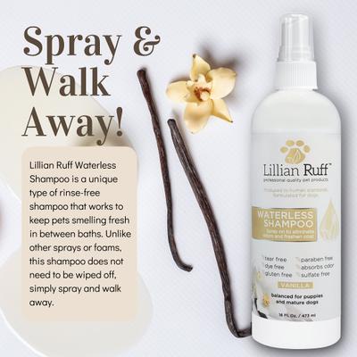 Show full view: Lillian Ruff Waterless Vanilla Dog & Cat Shampoo, 16-fl oz bottle slide 5 of 10