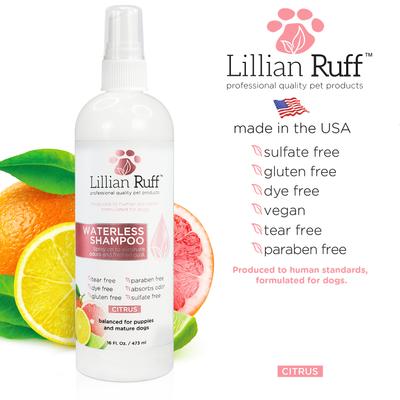Show full view: Lillian Ruff Waterless Citrus Dog & Cat Shampoo, 16-fl oz bottle slide 3 of 11