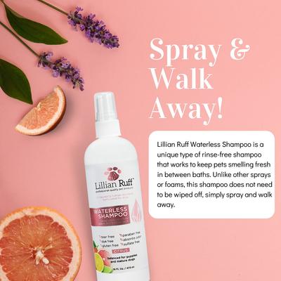 Show full view: Lillian Ruff Waterless Citrus Dog & Cat Shampoo, 16-fl oz bottle slide 6 of 11