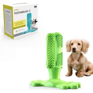 HANAMYA Toothbrush Dog Chew Toy Stand, Fresh Green, Medium