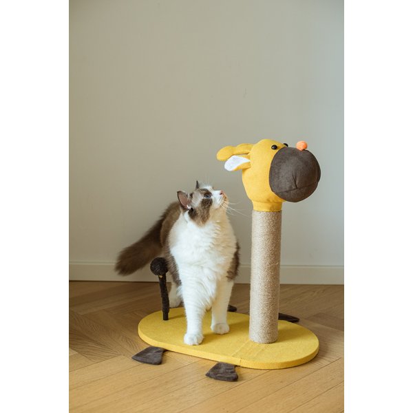 Catry Cartoon Giraffe Playful 18.9-in Jute Cat Scratching Post
