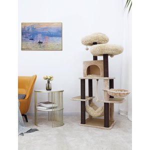 Catry interactive 7-Level Cat Tree with Condo, Scratching Posts, & Toys, 63-in H