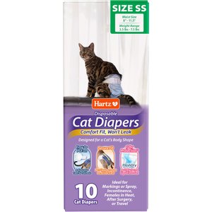 Hartz Disposable Cat Diaper, 10 count, X-Small