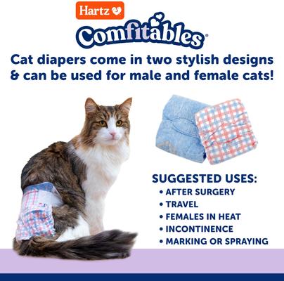 Show full view: Hartz Comfitables Male & Female Cat Diaper, 12 count, Small slide 8 of 10