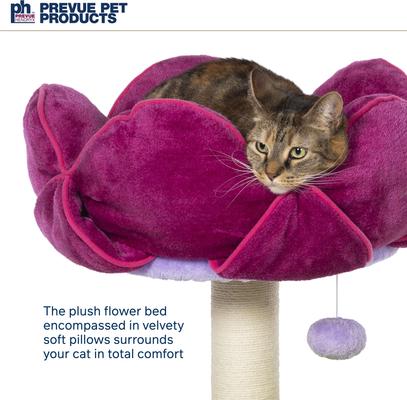 Show full view: Prevue Pet Products Flower Power 28.3-in Faux Fur Cat Tree slide 7 of 11