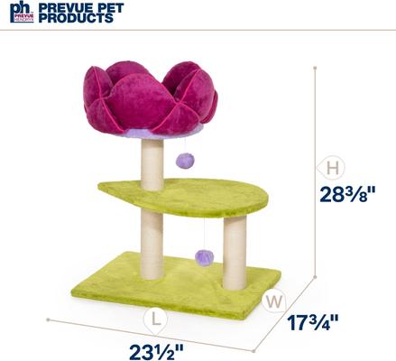 Show full view: Prevue Pet Products Flower Power 28.3-in Faux Fur Cat Tree slide 9 of 11