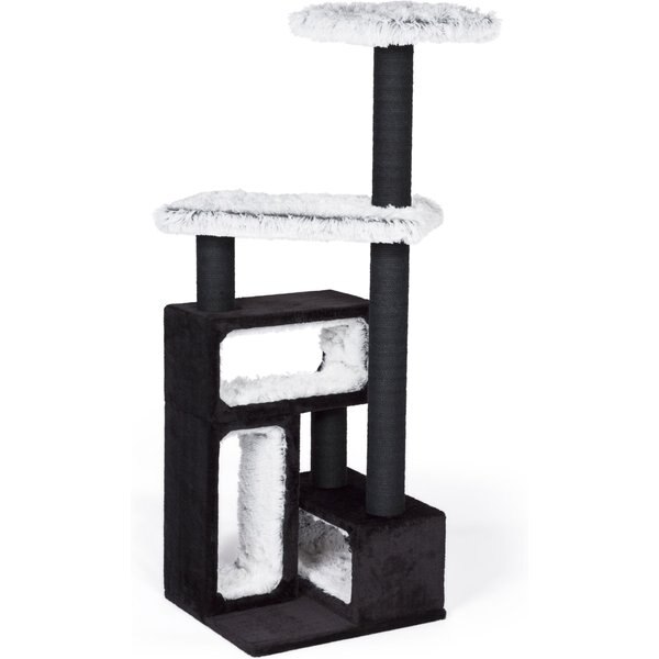 VESPER Cubo Tower 34.25in Modern Cat Condo, Grey