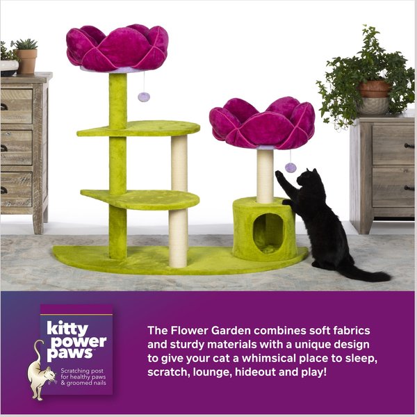 Prevue Pet Products Flower Garden 44.5-in Faux Fleece Cat Tree